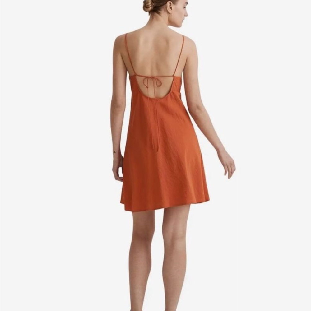 Madewell Layton Mini Slip Dress In Copperwashed